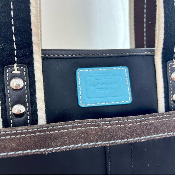 VTG COACH Hamptons satin TOTE BAG - Picture 3 of 8